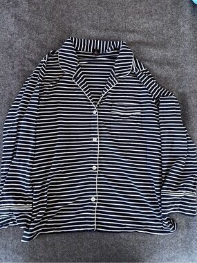 J. Crew Navy and White Striped Pajamas